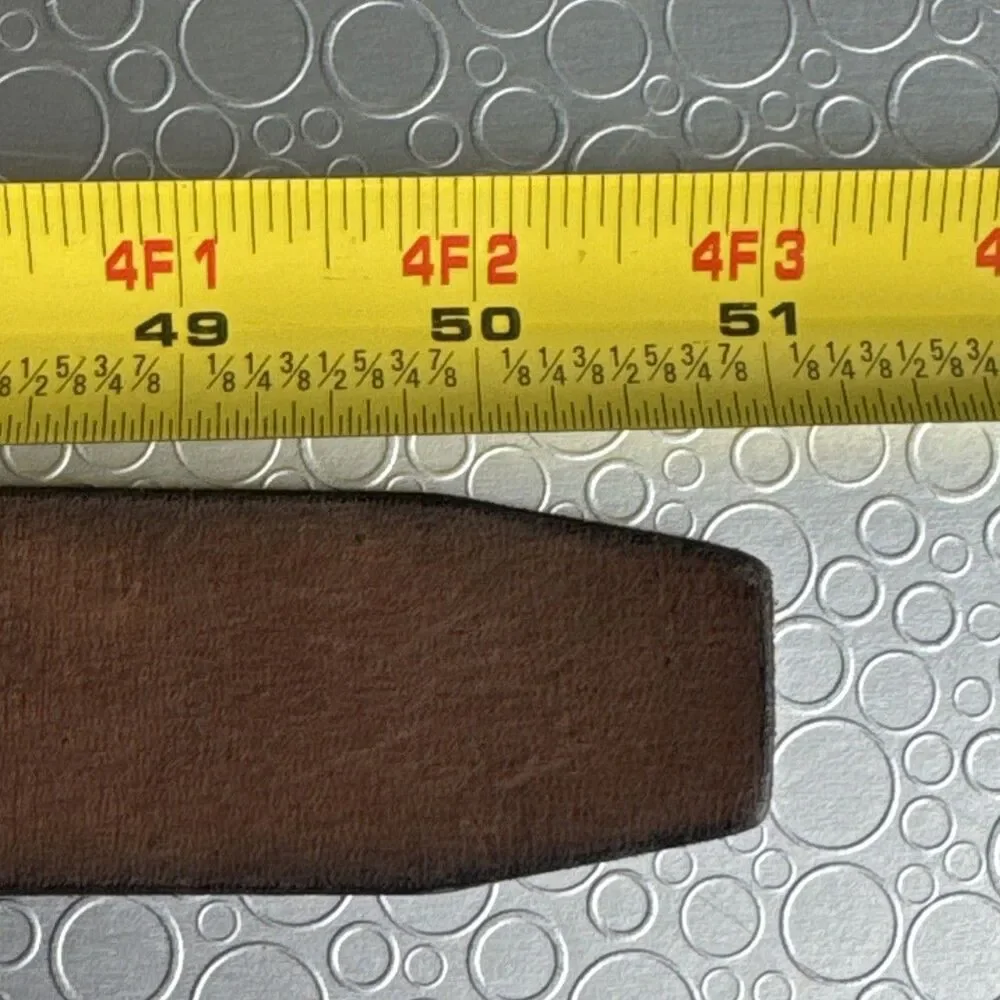American Eagle Mens Rugged Brown Leather Reversible Belt 44 Eagle Logo Y2K